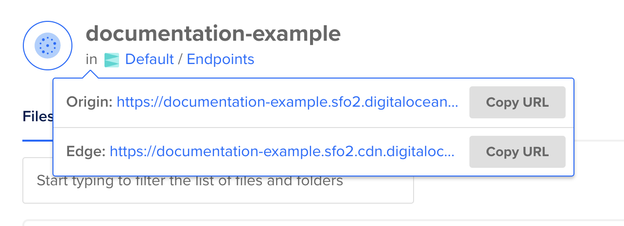 List of Space Endpoints